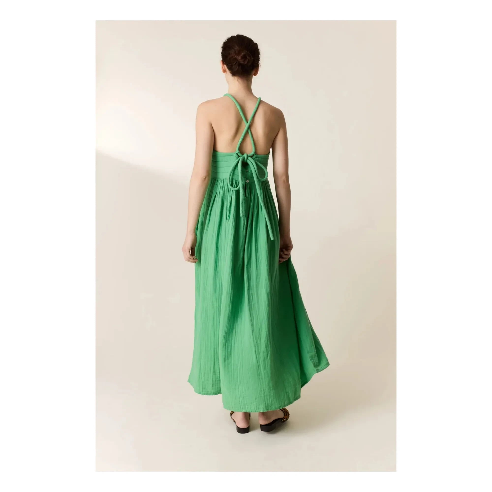 Leon & Harper - Romee organic cotton dress | Aqua green