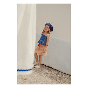 THE LiTTLE POETS - Rosalia Nature Organik Pamuk Crop Top | Kraliyet mavisi