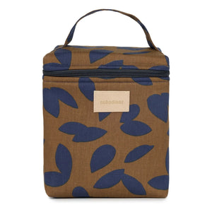 Nobodinoz - Hyde Park Blue Leaf Thermal Lunch Bag | Blue