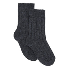 Collégien - Shamoa Cashmere and Merino Wool Socks | Charcoal Gray