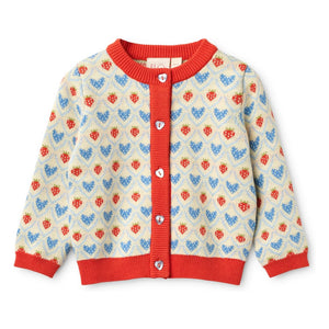 Flöss - Léa Cœurs cardigan | Red