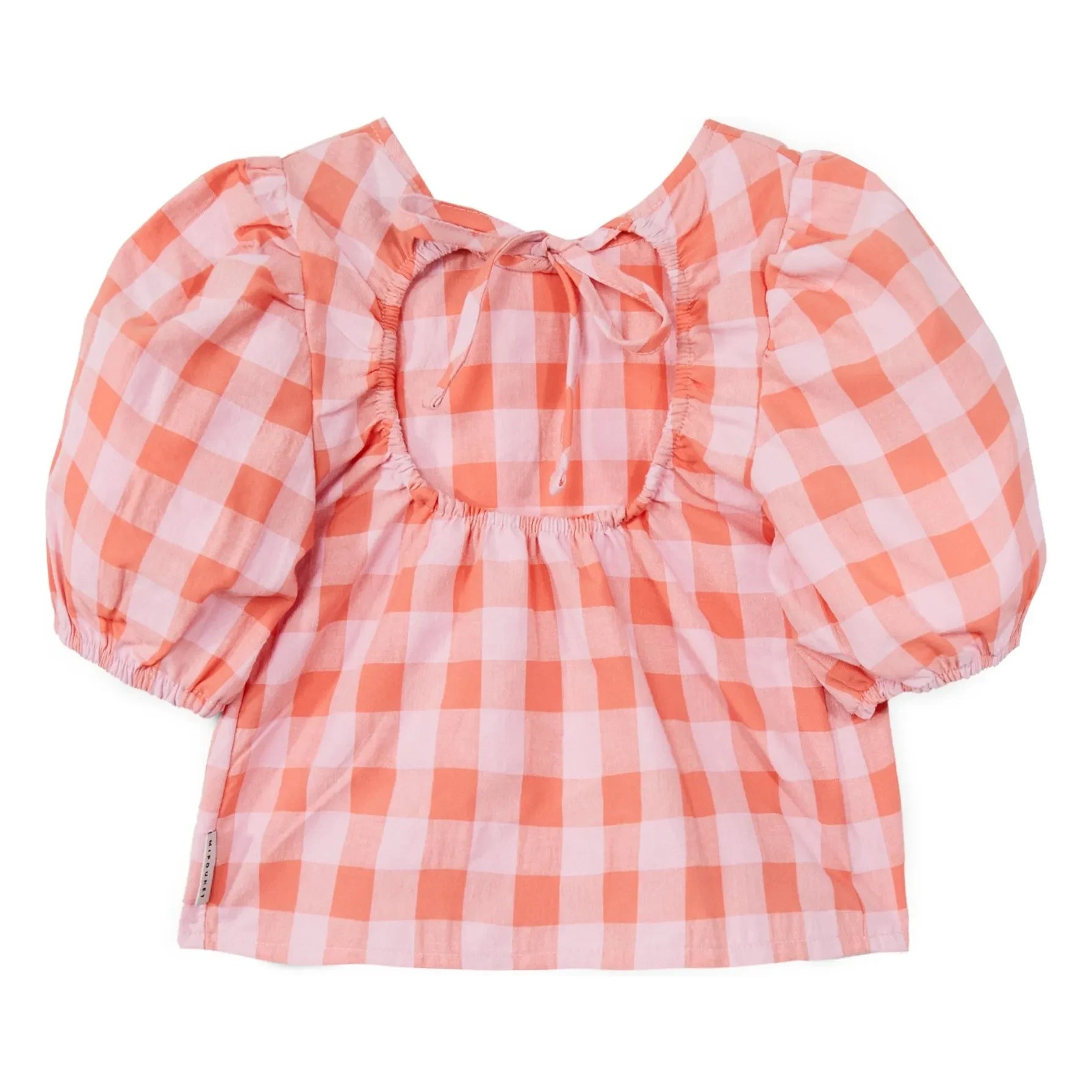 Mipounet - Mirelle Vichy Balloon Sleeve Blouse | Pink