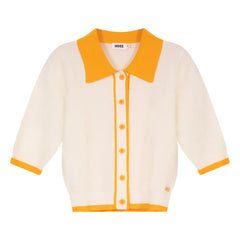 Indee - Dokulu Kontrast Kenarlı Görünüm polo tişört | Beyaz