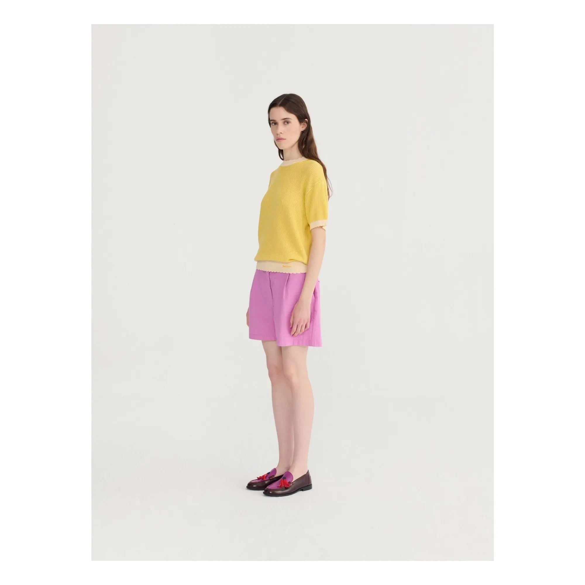 Bobo Choses - Organic cotton openwork sweater | Yellow