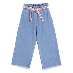 Babe & Tess - Loose Drawstring Jeans Love | Light Blue