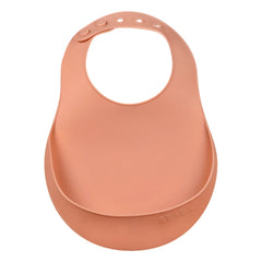 Béaba - Silicone Baby Bib | Terracotta