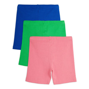 Mini Rodini - 3-Pack Organic Cotton Bicycle Shorts | Pink