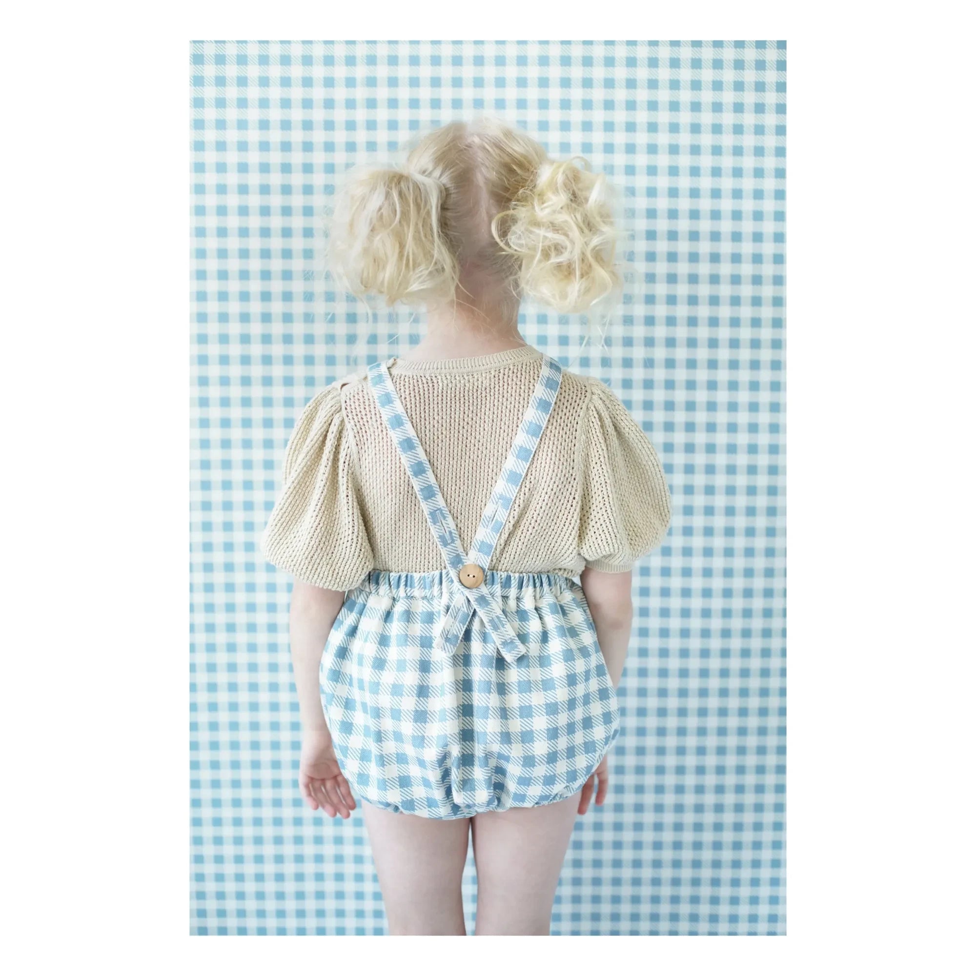 Soor Ploom - Oona Vichy Organic Cotton Romper | Off White
