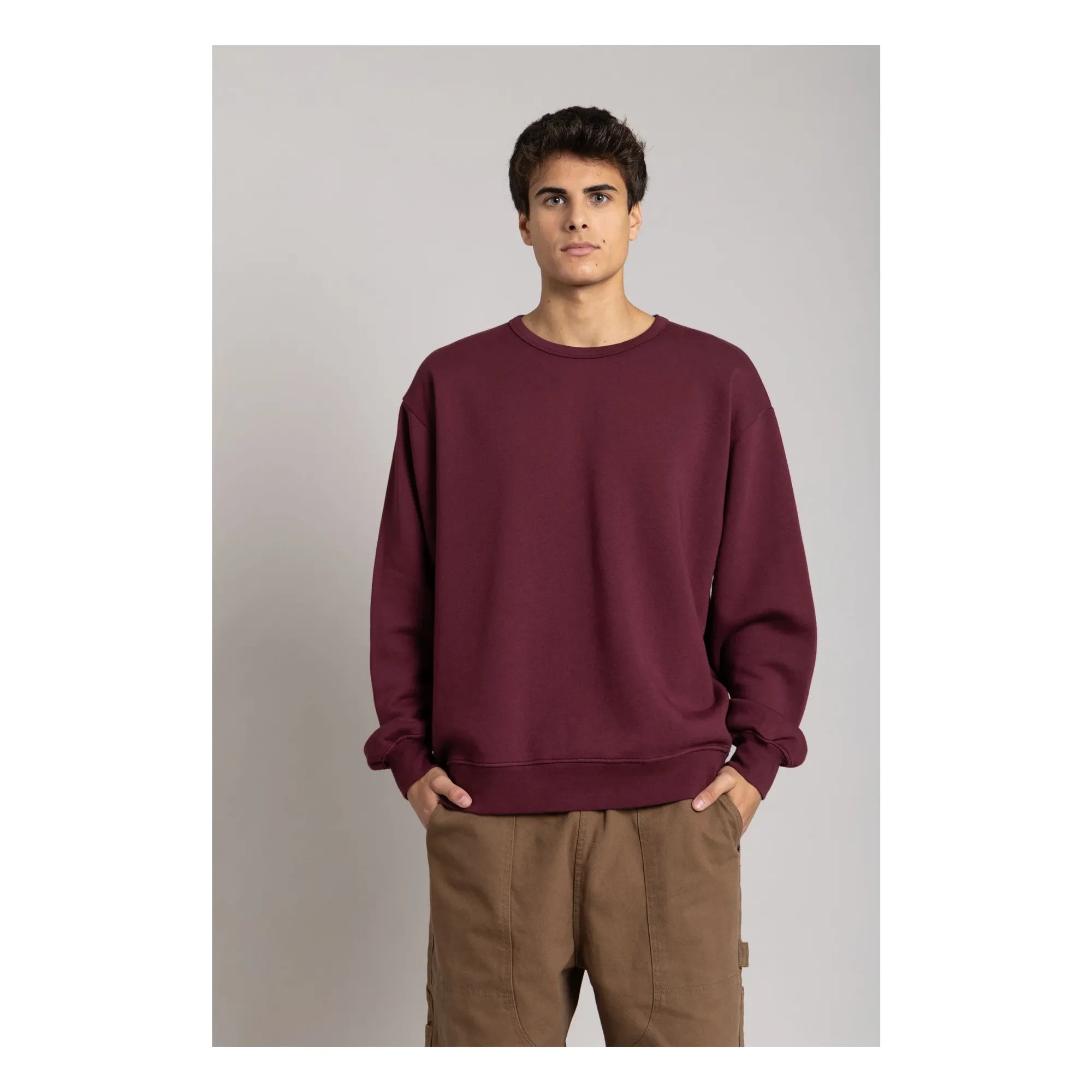 Smallable Man - Organic cotton sweatshirt | Aubergine