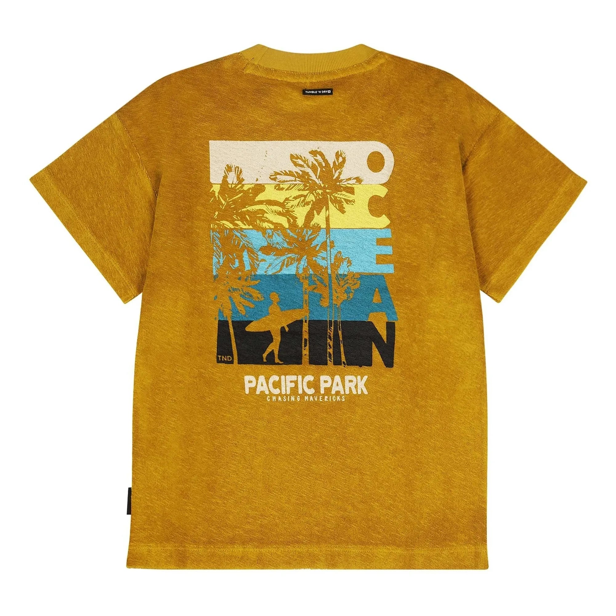 Tumble N'Dry - Pacificus Organic Cotton Terry Textured T-Shirt | Mustard