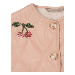 Konges Sløjd - Sequins Flora Cherry Quilted Jacket | Pink