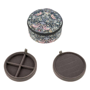 Bon Dep - Round Jewelry Box MW Liberty Strawberry Thief | Black