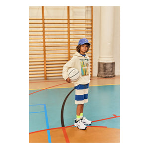 AO76 - Eliot Striped Recycled Cotton Shorts | Blue