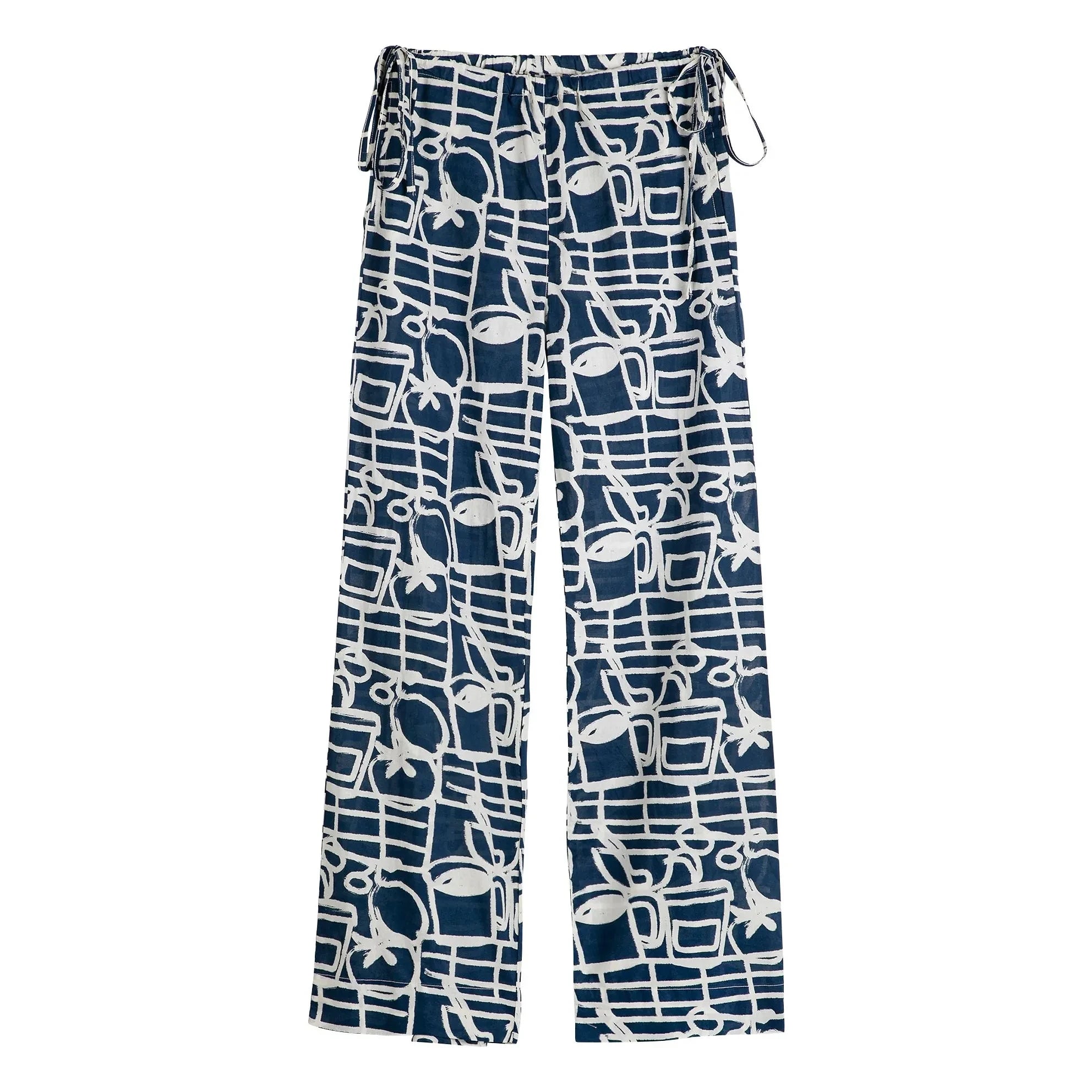 Bobo Choses - Cookery Festival Organic Cotton Pants | Navy Blue