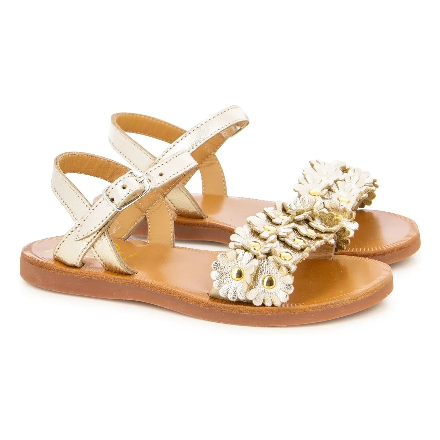 Pom d'Api - Plagette Multi Flo sandaletler | Altın