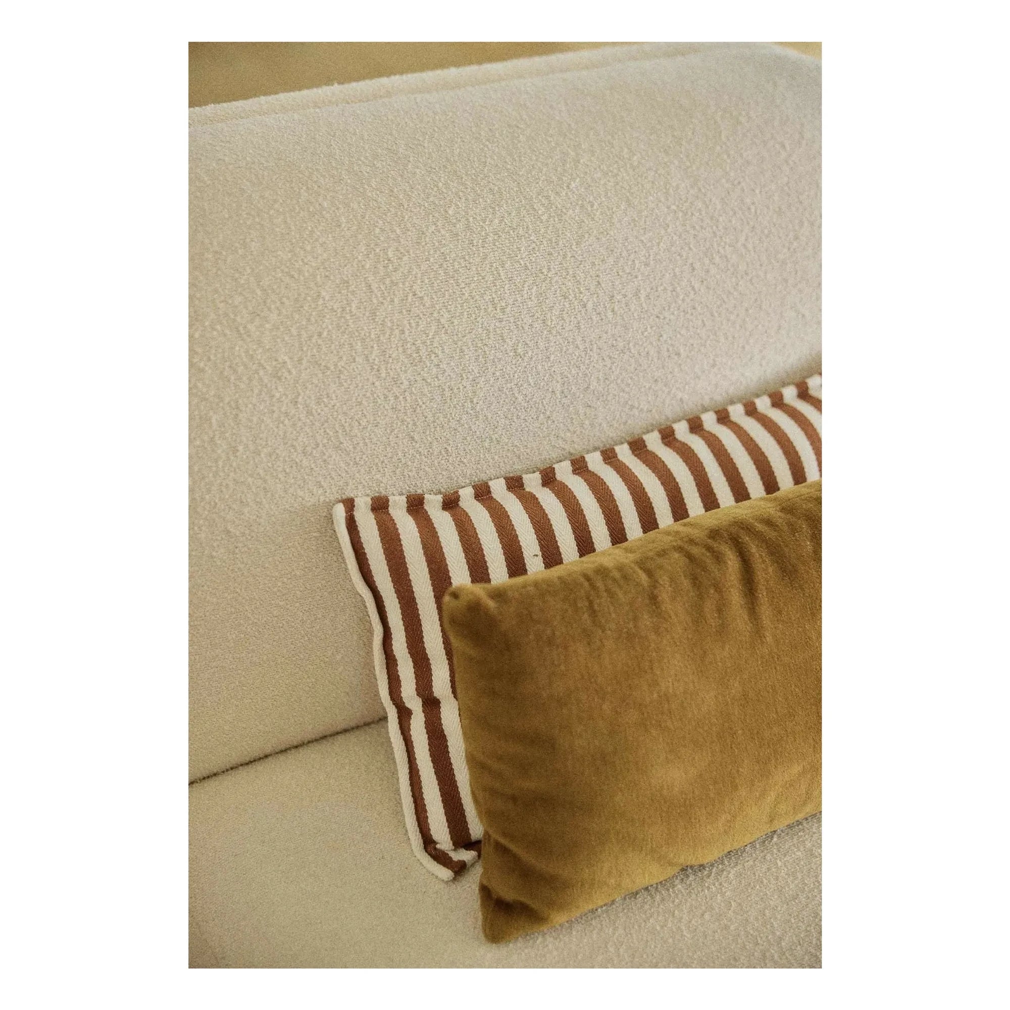 Gabrielle Paris - Cotton Striped Cushion Cover | Mocha