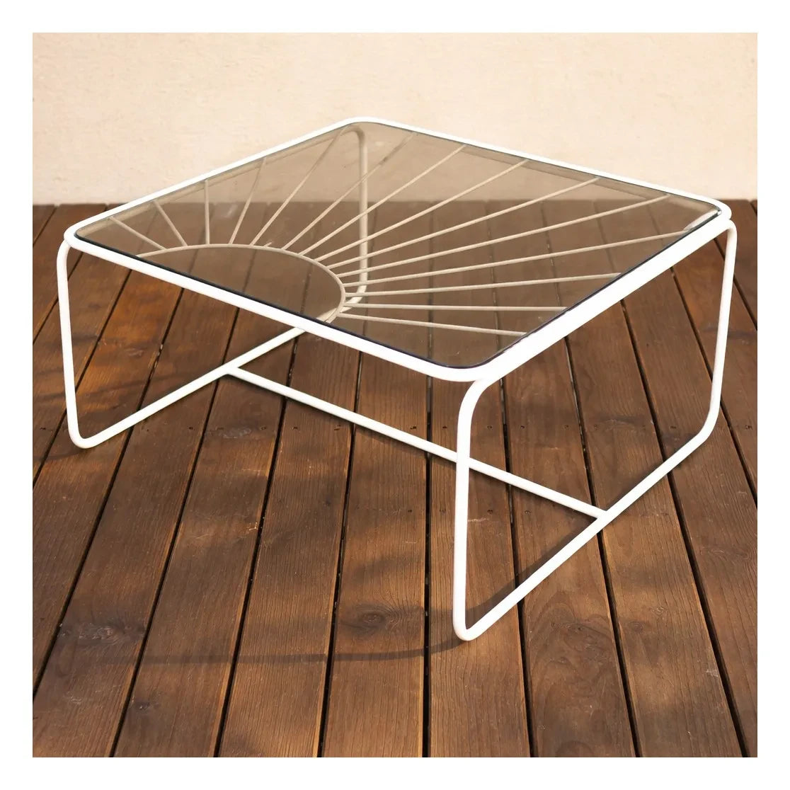 Honoré - Eldorado Coffee Table with Smoked Glass Top | Beige
