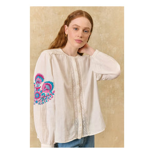 Louise Misha - Jeanne organic cotton blouse | White
