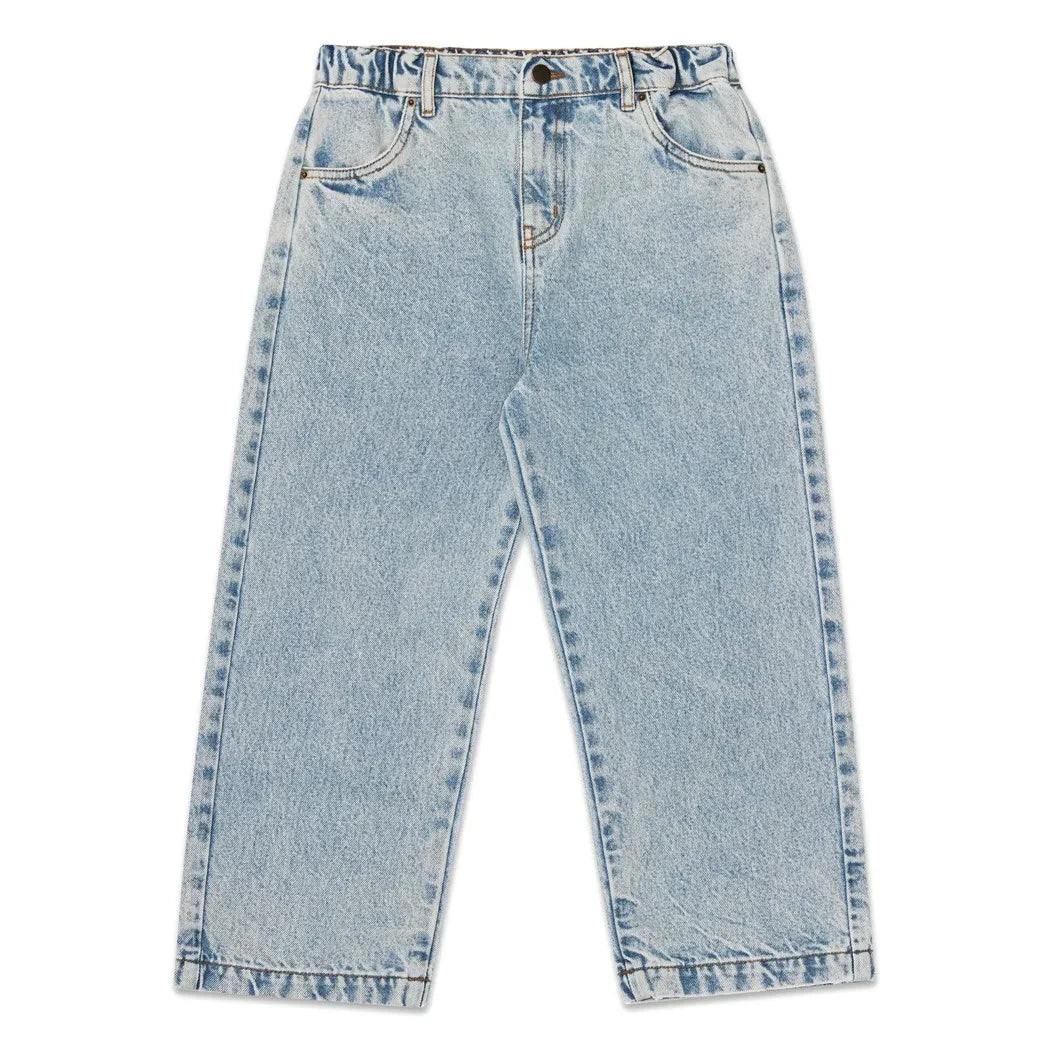 Main Story - Organik Pamuklu Geniş Paça Jean | Vintage mavi denim