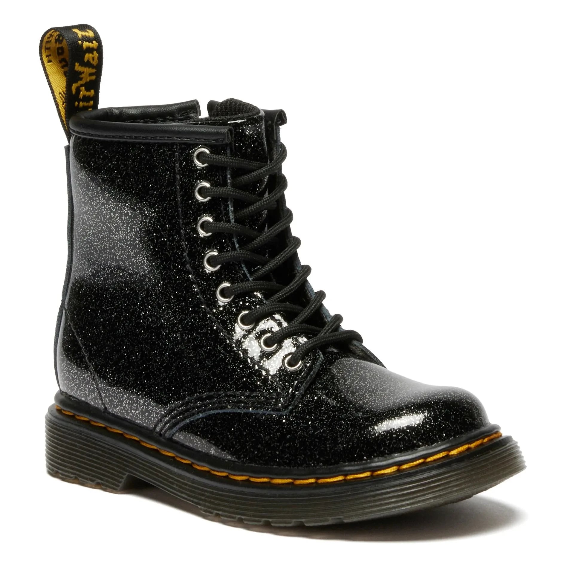 Dr Martens - 1460 J Glitter Bağcıklı Bot | Parlak siyah
