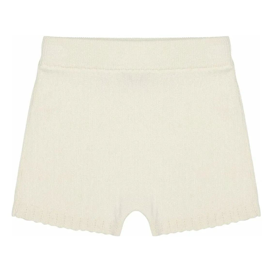 FUB - Organic Cotton Fine Knit Lace Shorts | Ecru