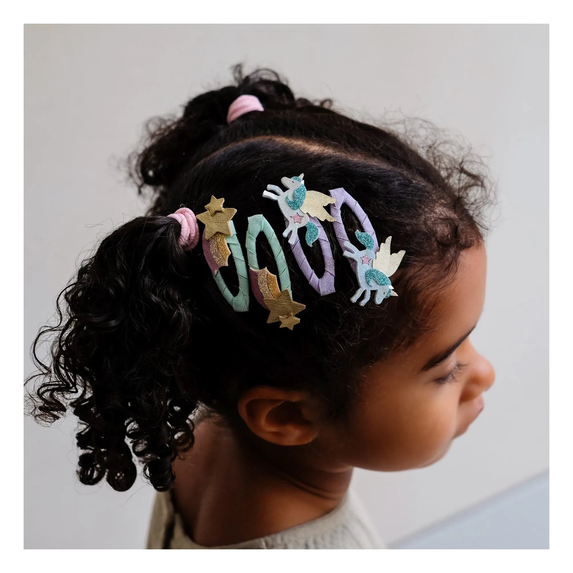 Mimi & Lula - Set of 4 Unicorn Hair Clips | Lilac