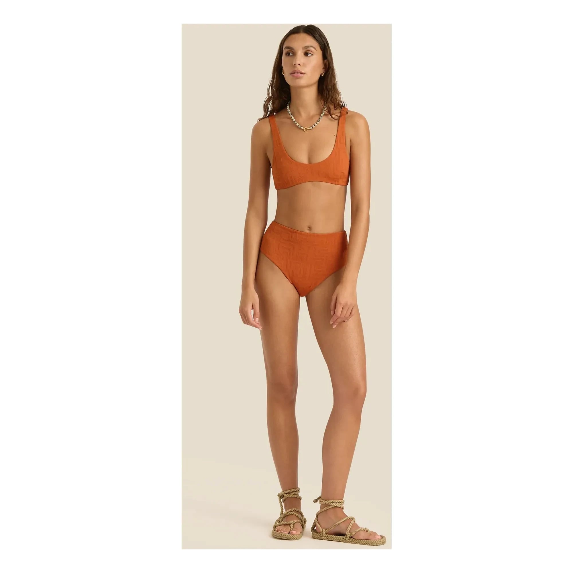 Soleil Soleil - June Bikini Bottom | Terracotta