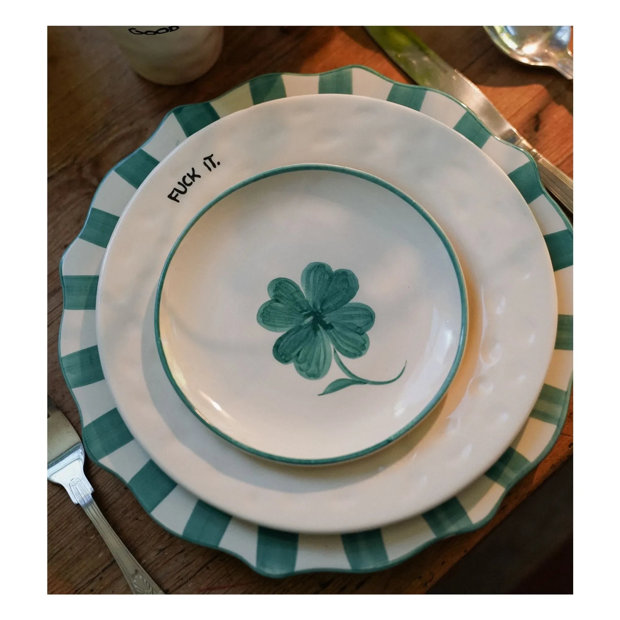 Anna + Nina - Shamrock Tray | Green