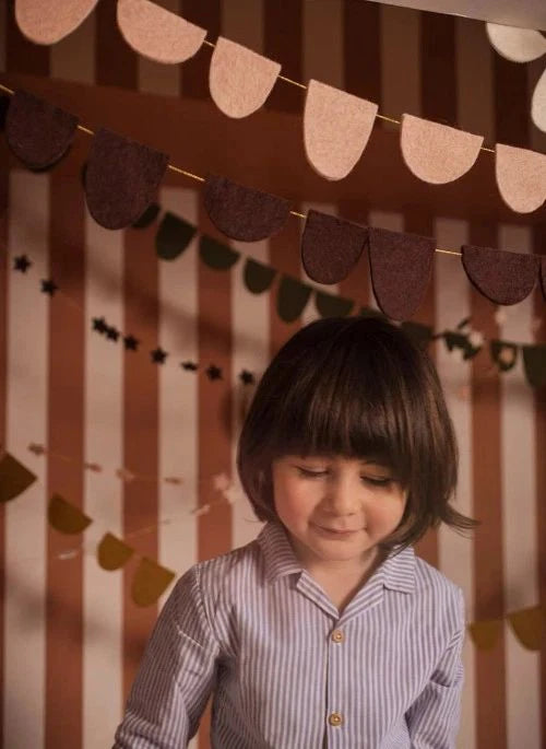 Muskhane - Felt Flag Garland | Dark Brown
