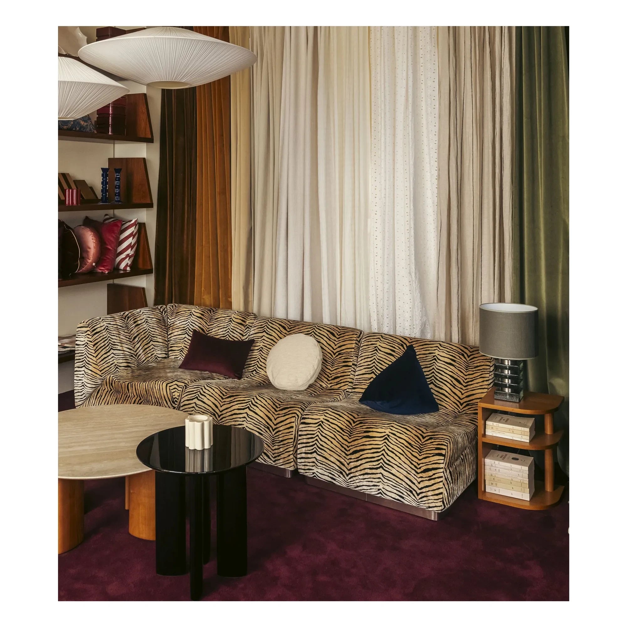 The Socialite Family - Velvet Upholstered Rotondo Corner Module | Tiger