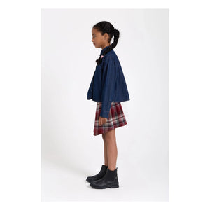 Finger in the Nose - Sterling Check Asymmetric Skirt | Aubergine