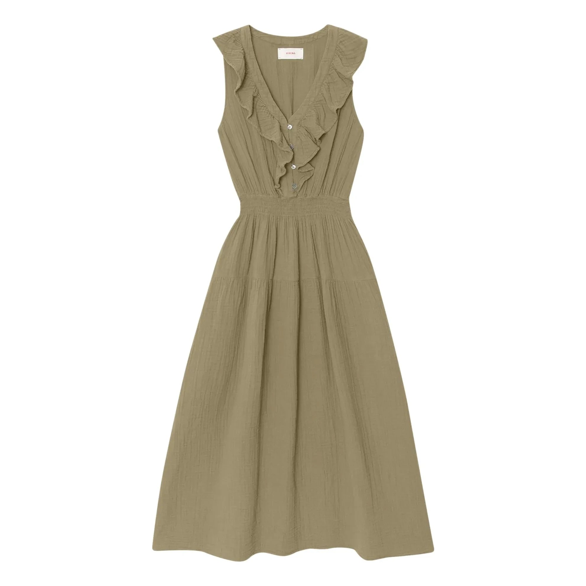 Xirena - Desa Cotton Dress | Olive Green