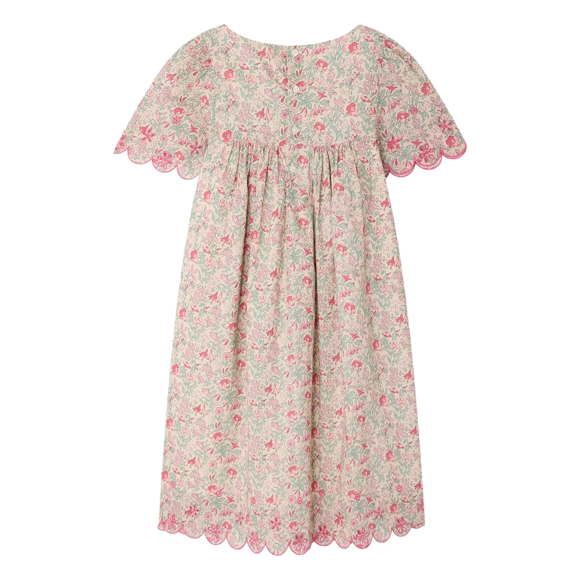 Bonpoint - Lysiane Fleurie Organic Cotton Ruffle Dress | Pink