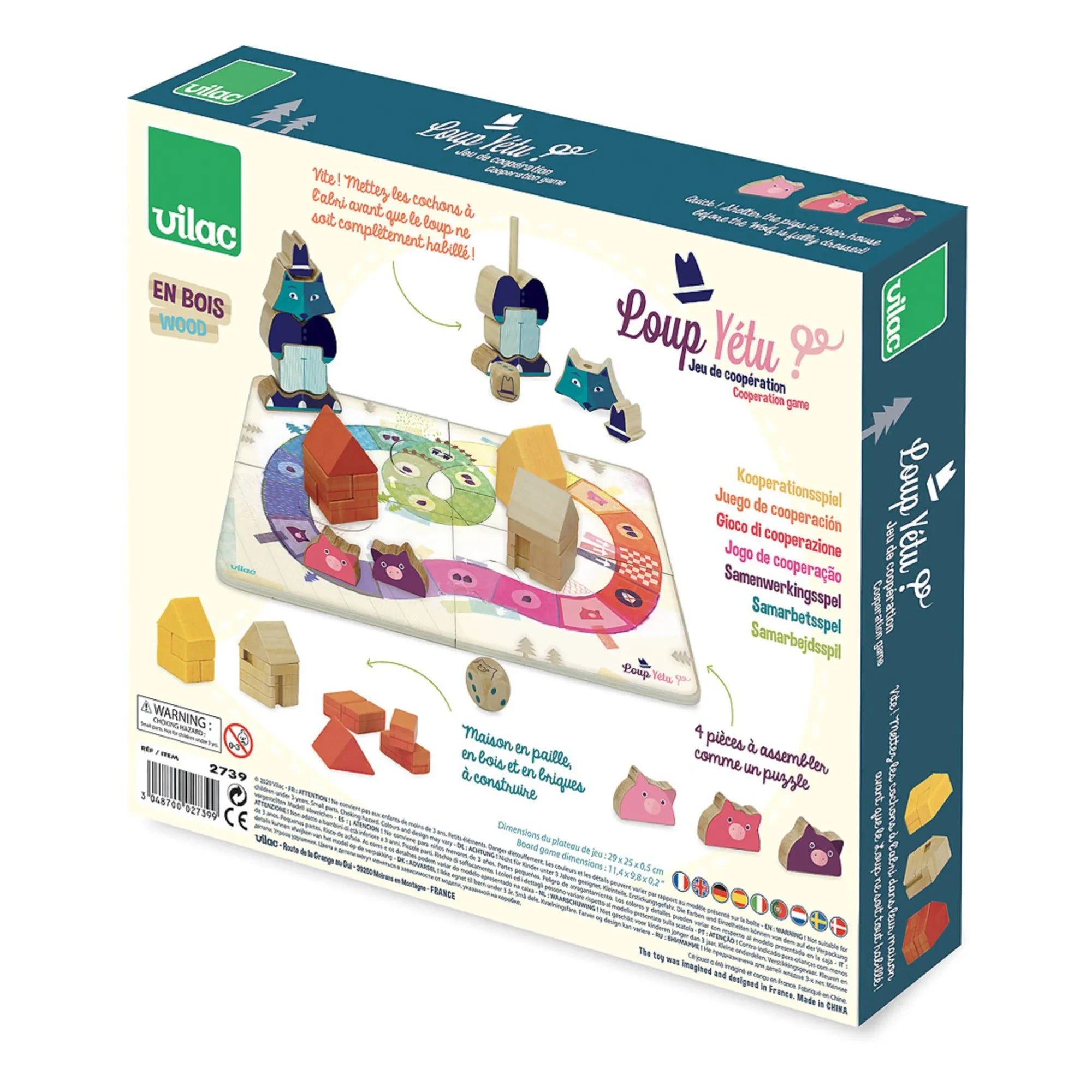 Vilac - Üç Küçük Domuz Tahta Oyunu