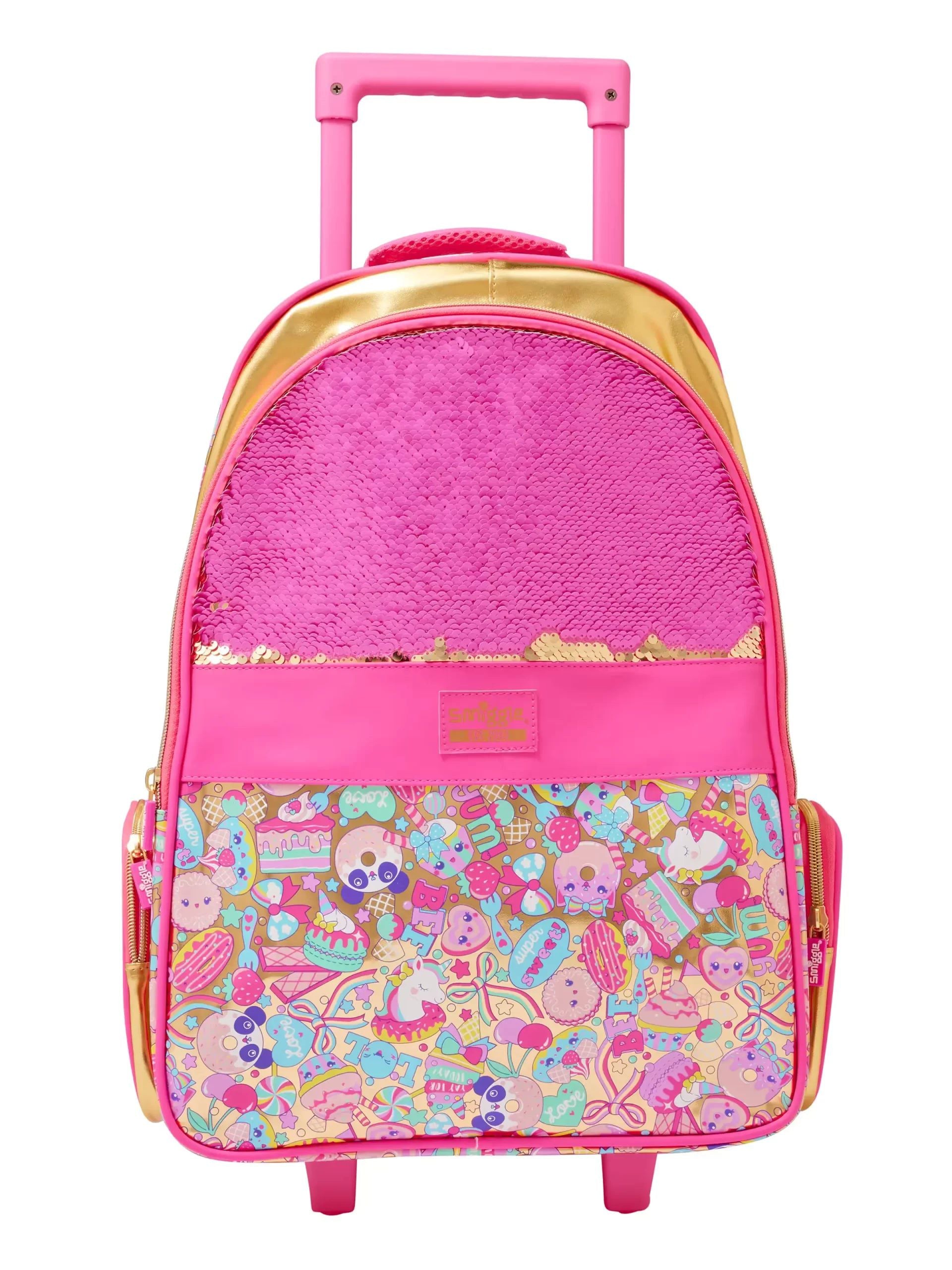 Smiggle – 20. Doğum Günü Çekçekli Işıklı Tekerlekli Çanta-Dinossi