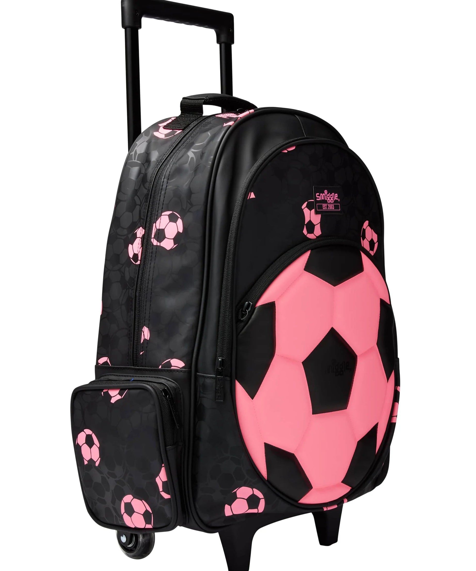 Smiggle – Striker Çekçekli Işıklı Tekerlekli Çanta-Dinossi