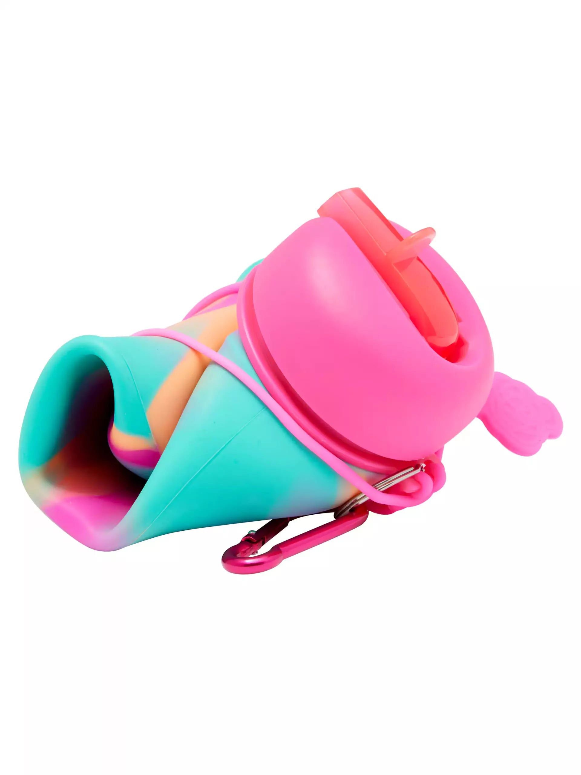 Smiggle – Vivid Katlanabilir Pipetli 630ML Suluk-Dinossi