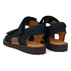 Angulus - Double Strap Nubuck Sandals | Navy Blue