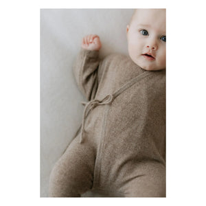My Little Freckle - Organic Cashmere Baby Romper | Camel