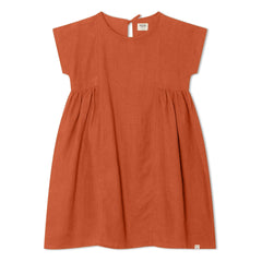 Matona - Box Cut Linen Midi Dress | Dark Green