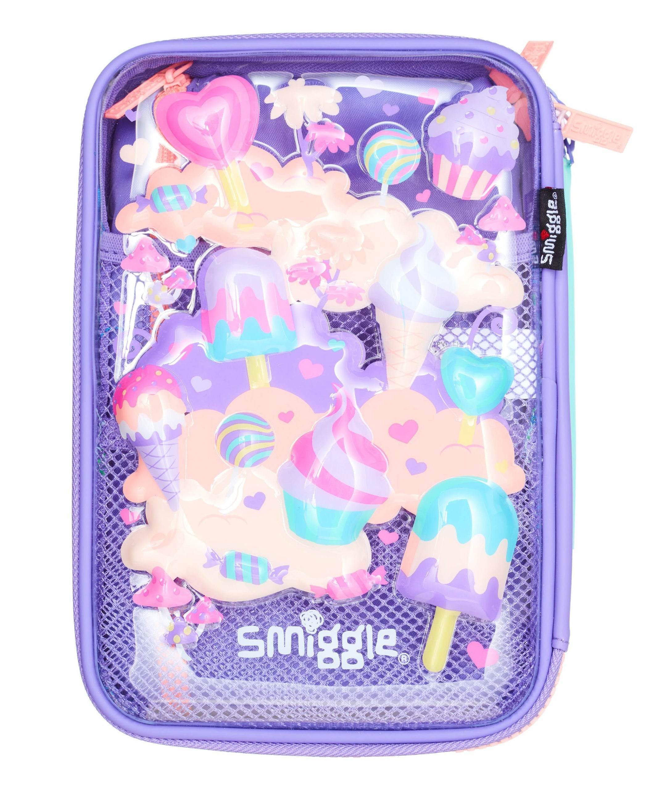 Smiggle - Splendor Üçlü Unicorn Hardtop Kalem Kutusu-Dinossi