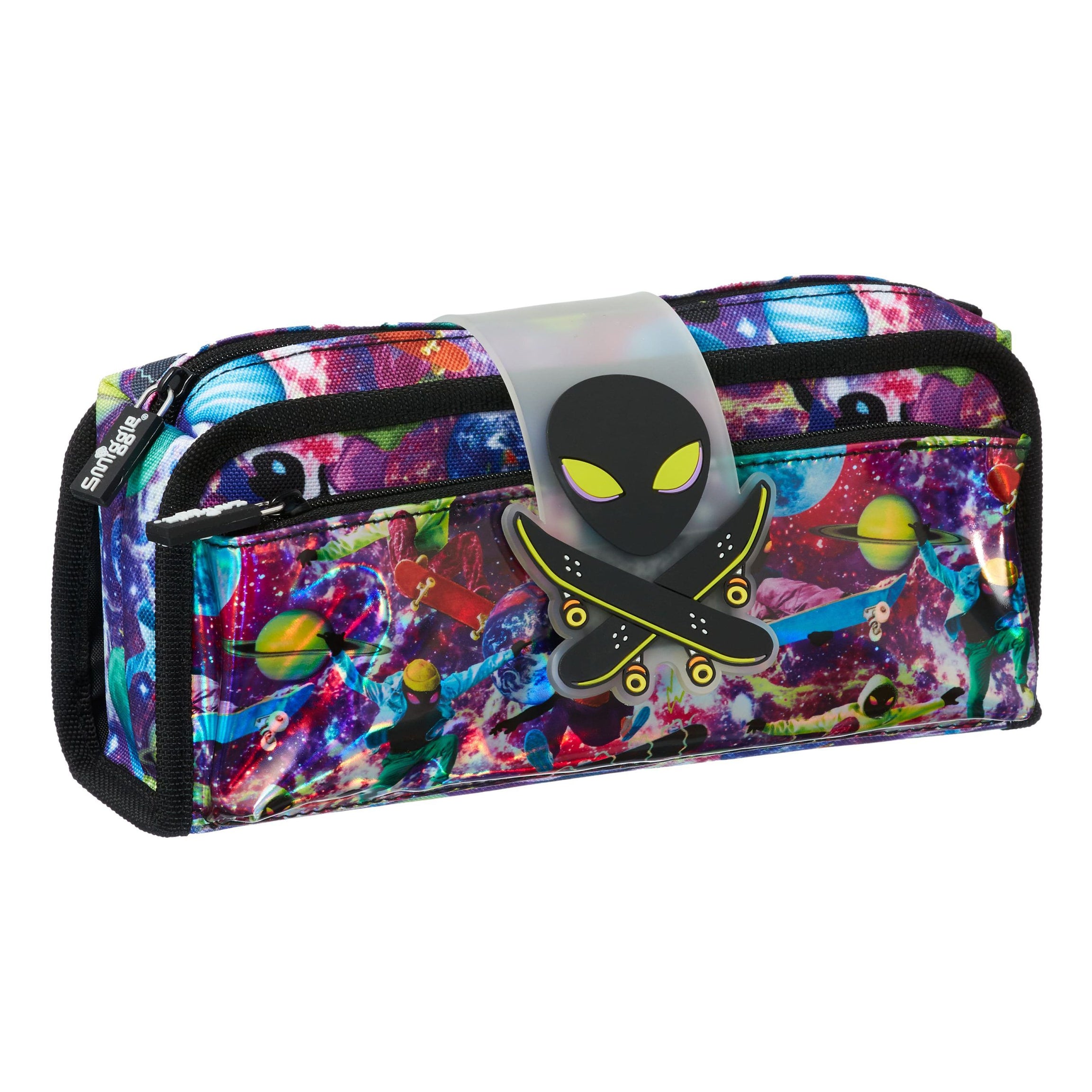 Smiggle - Galaxy İki Gözlü Özel Seri Kalem Kutusu-Dinossi