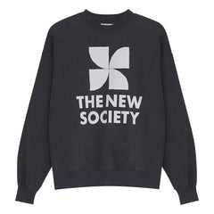 the new society - TNS Logo sweatshirt | Koyu gri melanj