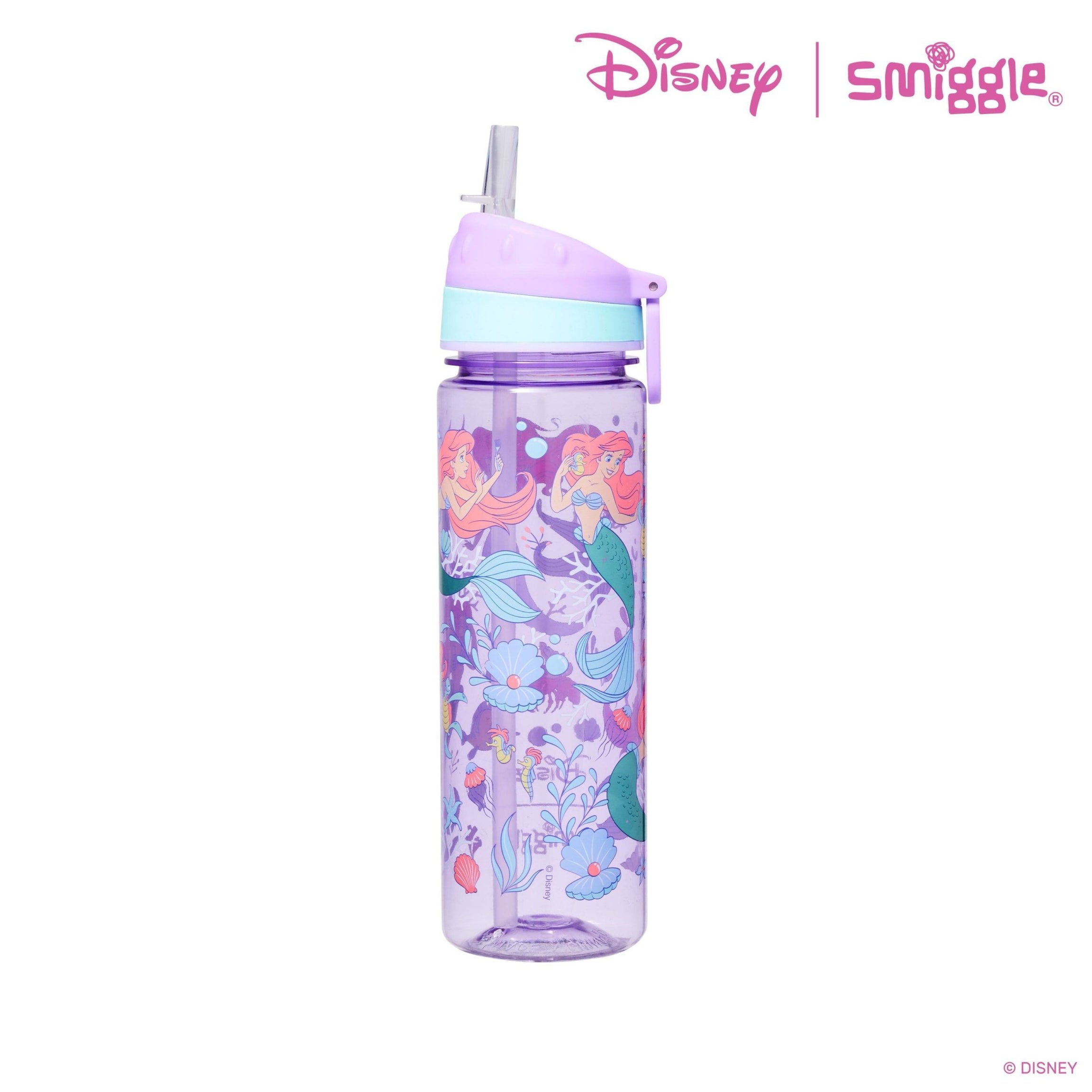 Smiggle - Disney Prenses Pipetli 650ML BPA İçermeyen Suluk-Dinossi