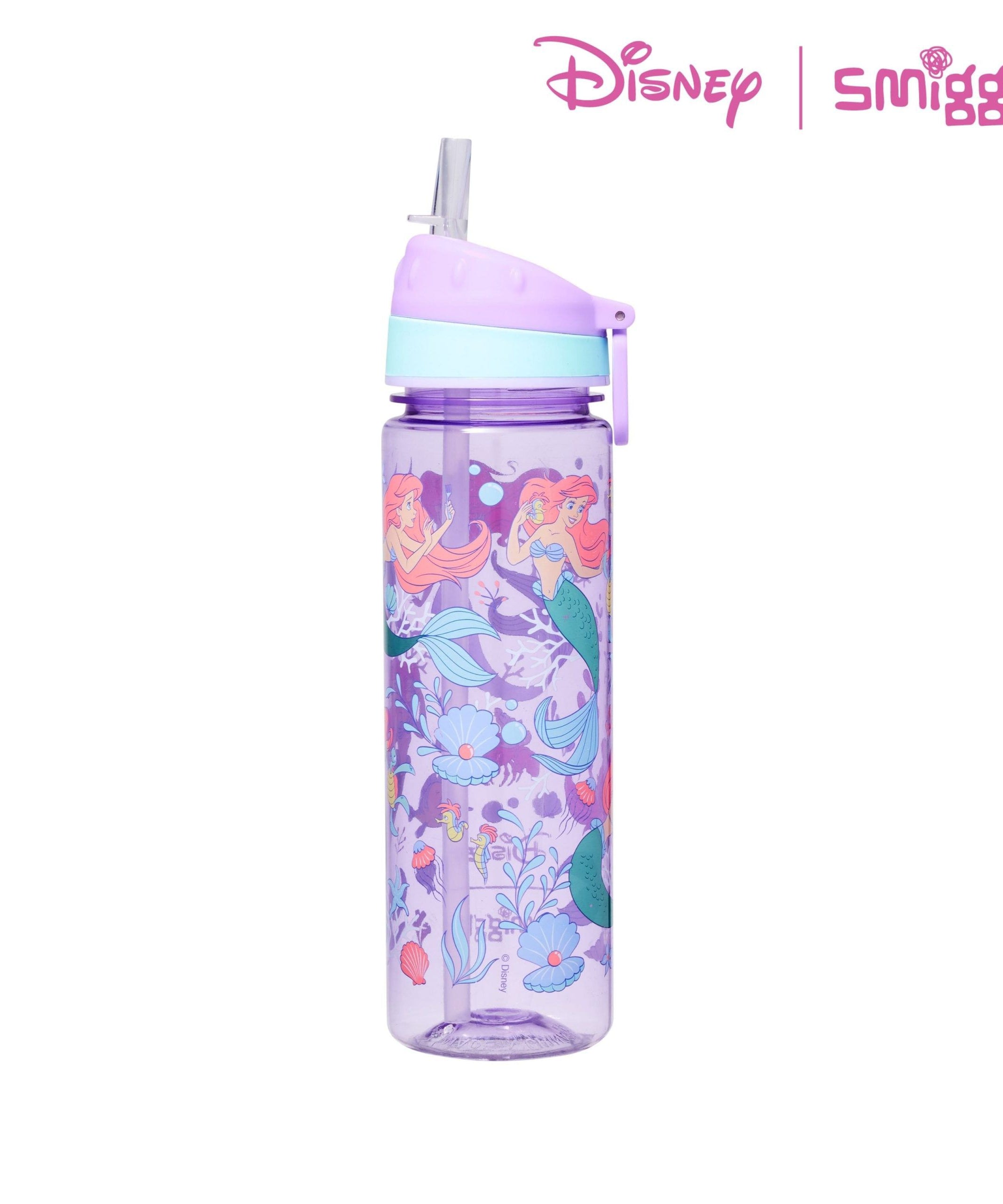 Smiggle - Disney Prenses Pipetli 650ML BPA İçermeyen Suluk-Dinossi