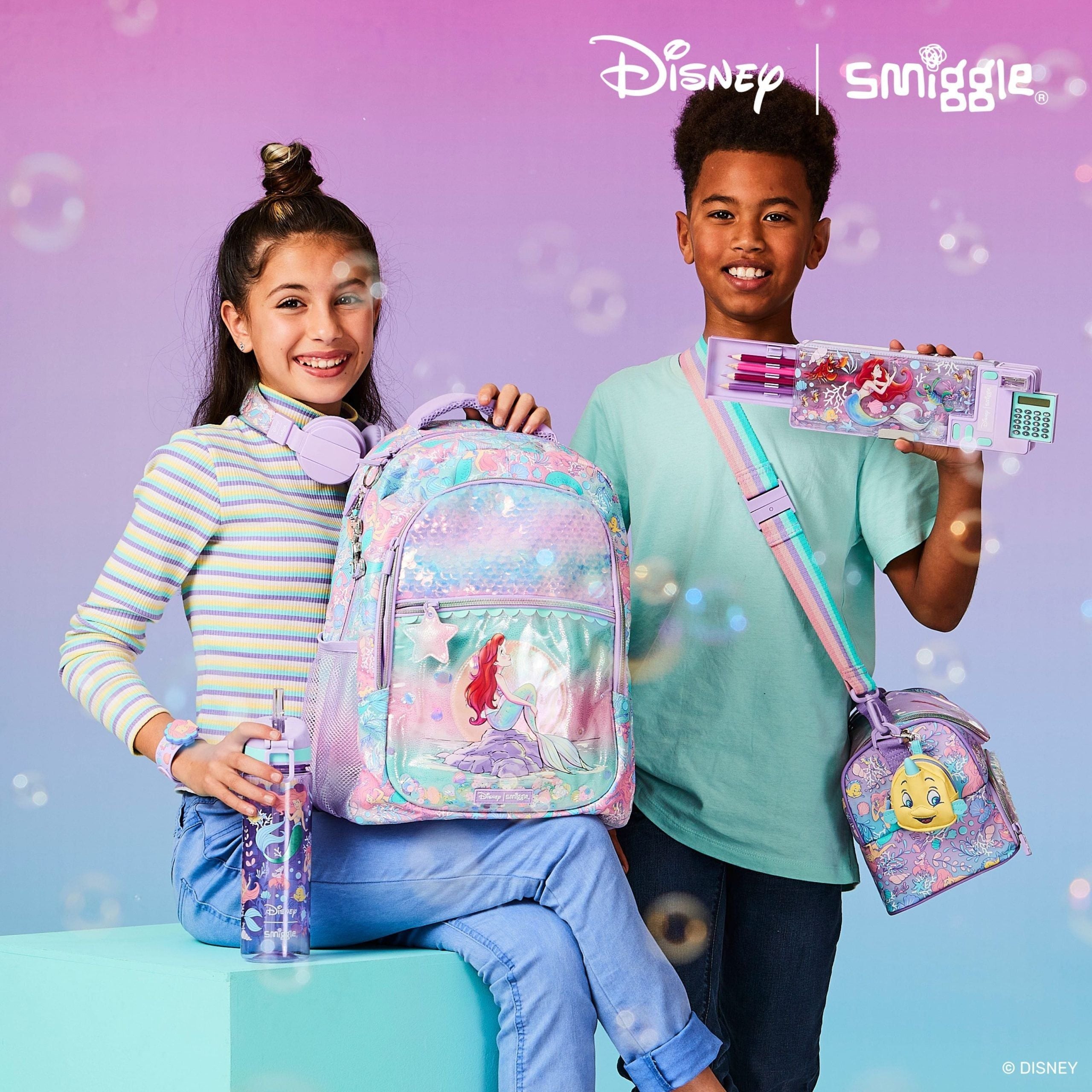 Smiggle - Disney Prenses Pipetli 650ML BPA İçermeyen Suluk-Dinossi