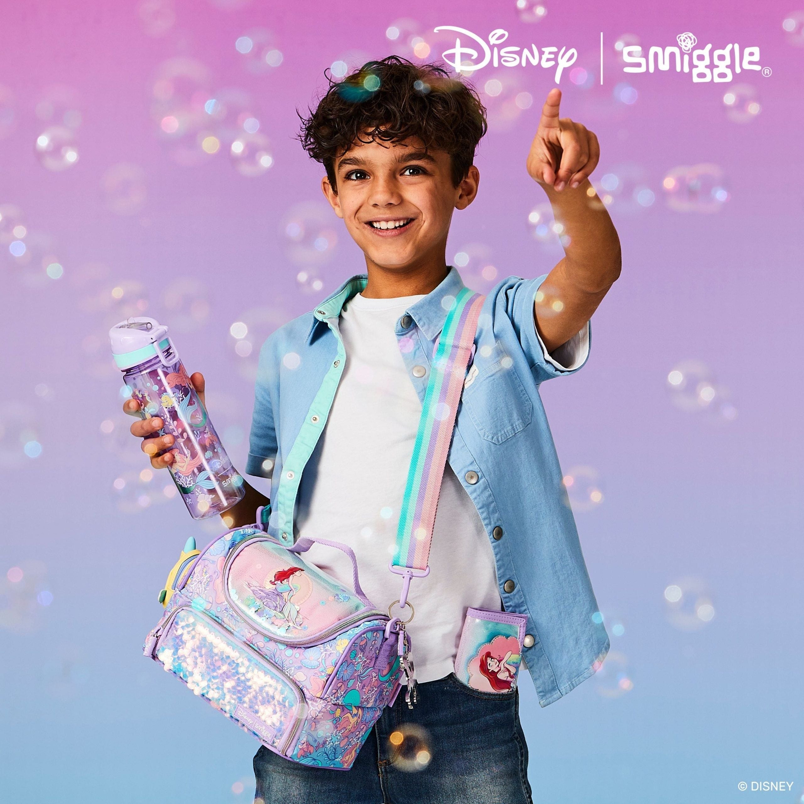 Smiggle - Disney Prenses Pipetli 650ML BPA İçermeyen Suluk-Dinossi