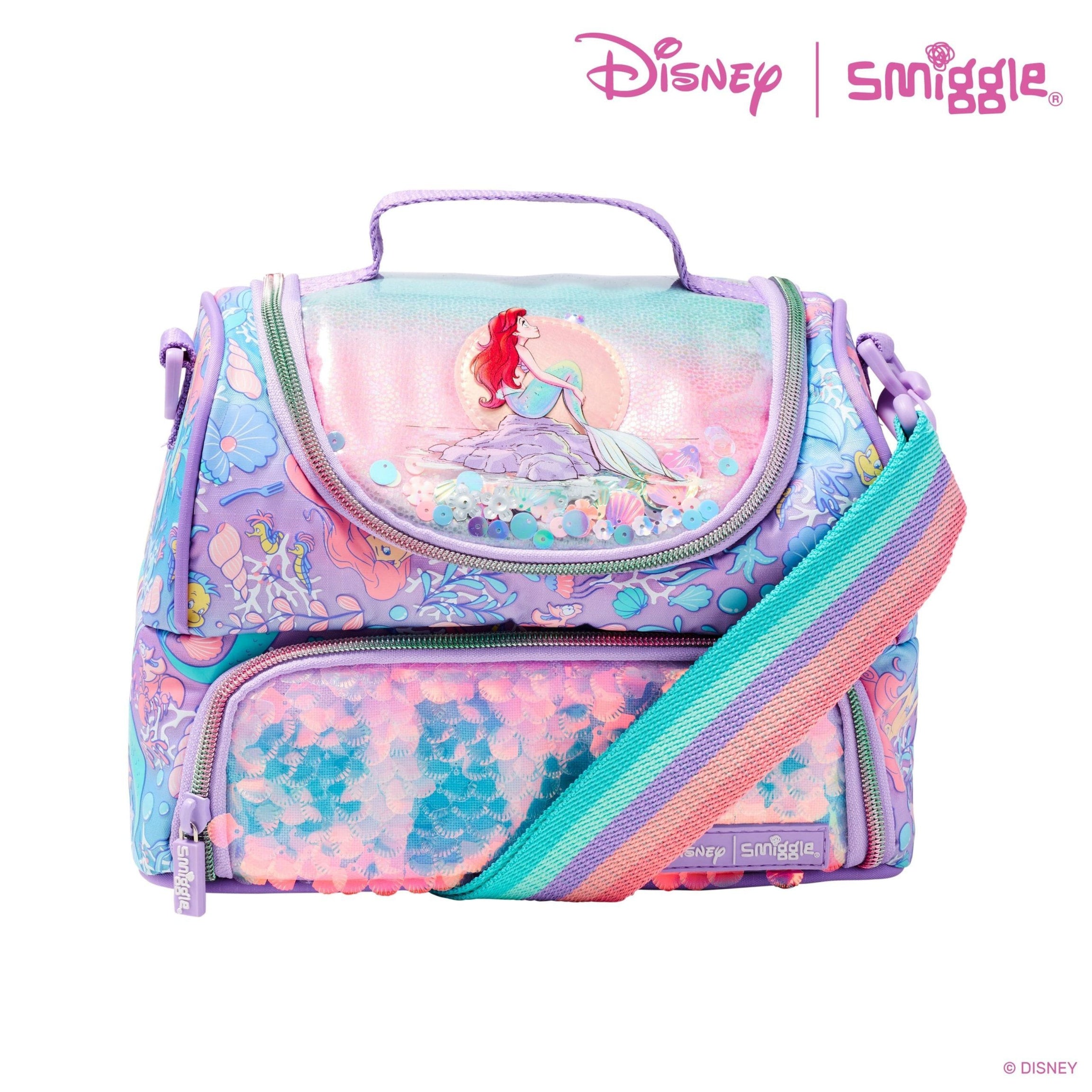 Smiggle - Disney Princess Askılı Çift Katlı Beslenme Çantası-Dinossi