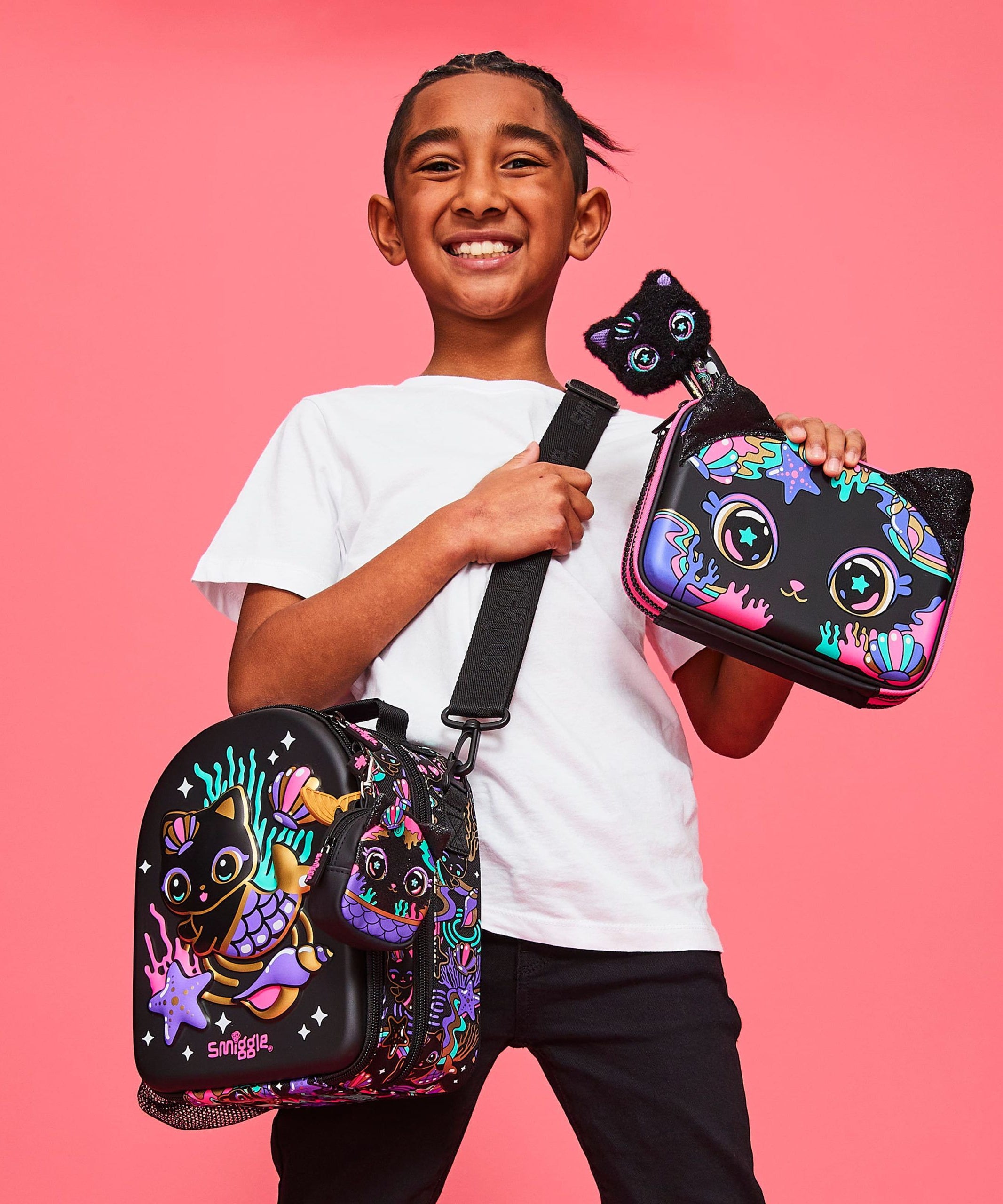 Smiggle - Hey There Askılı Hardtop Curve Beslenme Çantası-Dinossi