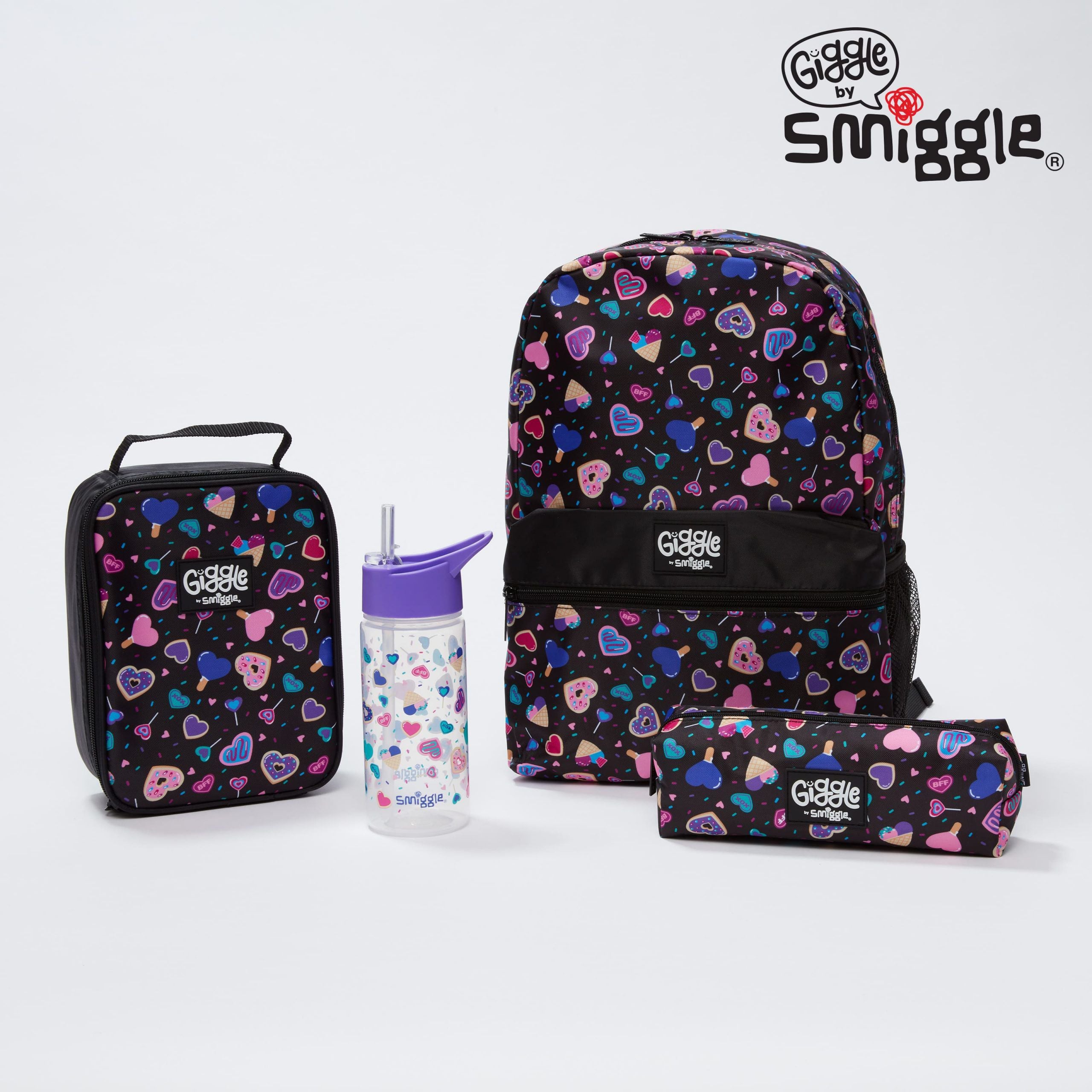 Smiggle - Okul Çanta Seti - Giggle By Smiggle 4 Parça Paket-Dinossi